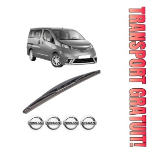 Stergator lamela spate NISSAN NV200 / EVALIA Bus din 2010, pentru luneta auto, Bosch Twin, din cauciuc siliconat rezistent, 4 Stickere Auto NISSAN