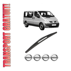 Stergator lamela spate NISSAN PRIMASTAR Bus (X83) din 2001 - 2006, pentru luneta auto, Valeo Silencio, din cauciuc siliconat rezistent, 4 Stickere Auto NISSAN