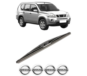 Stergator lamela spate NISSAN X-TRAIL II (T31) din 2007 - 2014, pentru luneta auto, Valeo Silencio, din cauciuc siliconat rezistent, 4 Stickere Auto NISSAN v18610
