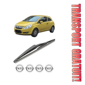 Stergator lamela spate OPEL CORSA D Hatchback Van (S07) din 2006 - 2014, pentru luneta auto, Bosch Twin, din cauciuc siliconat rezistent, 4 Stickere Auto OPEL