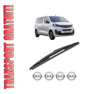 Stergator lamela spate OPEL ZAFIRA LIFE Bus (K0) din 2019, pentru luneta auto, Valeo Silencio, din cauciuc siliconat rezistent, 4 Stickere Auto OPEL