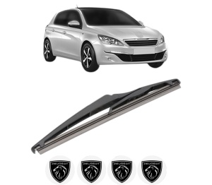 Stergator lamela spate PEUGEOT 308 Hatchback Van (LB_) din 2015 - 2021, pentru luneta auto, Valeo Silencio, din cauciuc siliconat rezistent, 4 Stickere Auto PEUGEOT v16630