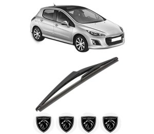 Stergator lamela spate PEUGEOT 308 I (4A_, 4C_) din 2007 - 2015, pentru luneta auto, Valeo Silencio, din cauciuc siliconat rezistent, 4 Stickere Auto PEUGEOT v19690