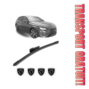 Stergator lamela spate PEUGEOT 308 III (FB_, FH_, FP_, F3_, FM_) din 2021, pentru luneta auto, Bosch Aerotwin, din cauciuc siliconat rezistent, 4 Stickere Auto PEUGEOT