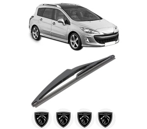 Stergator lamela spate PEUGEOT 308 SW I (4E_, 4H_) din 2007 - 2014, pentru luneta auto, Valeo Silencio, din cauciuc siliconat rezistent, 4 Stickere Auto PEUGEOT v21490