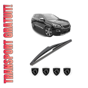 Stergator lamela spate PEUGEOT 508 SW II (FC_, FJ_, F4_) din 2018, pentru luneta auto, Valeo Silencio, din cauciuc siliconat rezistent, 4 Stickere Auto PEUGEOT
