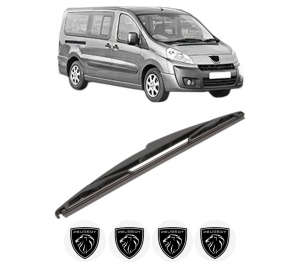 Stergator lamela spate PEUGEOT EXPERT TEPEE (VF3X_) din 2007 - 2016, pentru luneta auto, Valeo Silencio, din cauciuc siliconat rezistent, 4 Stickere Auto PEUGEOT v21910