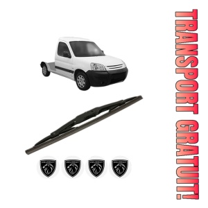 Stergator lamela spate PEUGEOT PARTNER Platform/Chassis (5_, G_) din 1997 - 2008, pentru luneta auto, Bosch Twin, din cauciuc siliconat rezistent, 4 Stickere Auto PEUGEOT