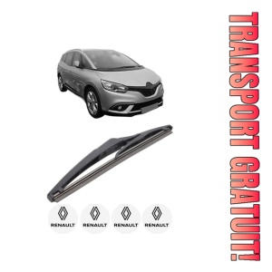 Stergator lamela spate RENAULT GRAND SCENIC IV (R9_) din 2016 - 2023, pentru luneta auto, Bosch Twin, din cauciuc siliconat rezistent, 4 Stickere Auto RENAULT
