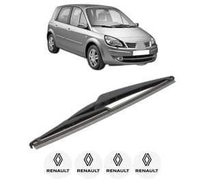 Stergator lamela spate RENAULT SCENIC III (JZ0/1_) din 2008 - 2016, pentru luneta auto, Valeo Silencio, din cauciuc siliconat rezistent, 4 Stickere Auto RENAULT v18250