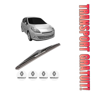 Stergator lamela spate RENAULT SCENIC III VAN (JZ0/1_) din 2009 - 2016, pentru luneta auto, Bosch Twin, din cauciuc siliconat rezistent, 4 Stickere Auto RENAULT