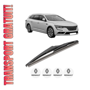 Stergator lamela spate RENAULT TALISMAN Grandtour (KP_) din 2016 - 2022, pentru luneta auto, Valeo Silencio, din cauciuc siliconat rezistent, 4 Stickere Auto RENAULT