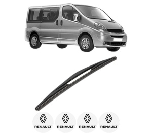 Stergator lamela spate RENAULT TRAFIC II Bus (JL) din 2001 - 2018, pentru luneta auto, Valeo Silencio, din cauciuc siliconat rezistent, 4 Stickere Auto RENAULT v20170