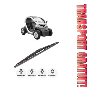 Stergator lamela spate RENAULT TWIZY (MAM_) din 2012, pentru luneta auto, Bosch Twin, din cauciuc siliconat rezistent, 4 Stickere Auto RENAULT