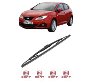 Stergator lamela spate SEAT IBIZA IV Hatchback Van (6J1) din 2008 - 2015, pentru luneta auto, Valeo Silencio, din cauciuc siliconat rezistent, 4 Stickere Auto SEAT v21250