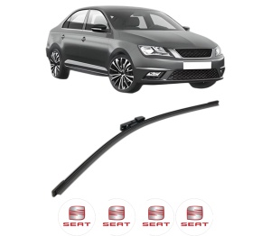 Stergator lamela spate SEAT TOLEDO IV (KG3) din 2012 - 2019, pentru luneta auto, Bosch Aerotwin, din cauciuc siliconat rezistent, 4 Stickere Auto SEAT v24420