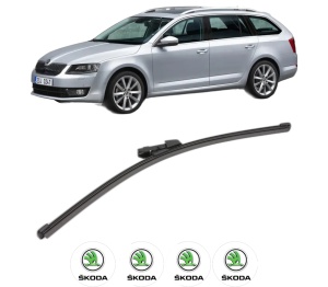 Stergator lamela spate SKODA OCTAVIA III Combi (5E5, 5E6) din 2012 - 2020, pentru luneta auto, Valeo Silencio Xtrm, din cauciuc siliconat rezistent, 4 Stickere Auto SKODA v18130