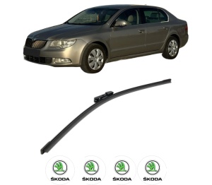 Stergator lamela spate SKODA SUPERB II Estate (3T5) din 2009 - 2015, pentru luneta auto, Bosch Aerotwin, din cauciuc siliconat rezistent, 4 Stickere Auto SKODA v24360