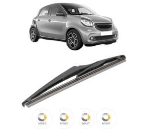 Stergator lamela spate SMART FORFOUR Hatchback (453) din 2014, pentru luneta auto, Valeo Silencio, din cauciuc siliconat rezistent, 4 Stickere Auto SMART v16570