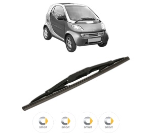 Stergator lamela spate SMART FORTWO Coupe (450) din 2004 - 2007, pentru luneta auto, Bosch Twin, din cauciuc siliconat rezistent, 4 Stickere Auto SMART v30780