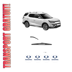 Stergator lamela spate SSANGYONG XLV VAN din 2016, pentru luneta auto, Valeo Silencio, din cauciuc siliconat rezistent, 4 Stickere Auto SSANGYONG - Img 1