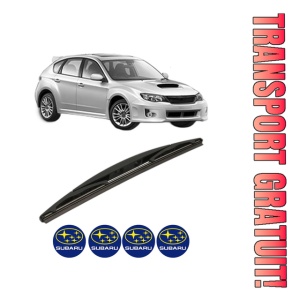 Stergator lamela spate SUBARU IMPREZA Hatchback (GP_) din 2011 - 2016, pentru luneta auto, Bosch Twin, din cauciuc siliconat rezistent, 4 Stickere Auto SUBARU