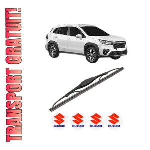 Stergator lamela spate SUZUKI S-CROSS din 2013 - 2022, pentru luneta auto, Valeo Silencio, din cauciuc siliconat rezistent, 4 Stickere Auto SUZUKI