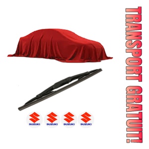 Stergator lamela spate SUZUKI SX4 Saloon (GY, RW) din 2007, pentru luneta auto, Bosch Twin, din cauciuc siliconat rezistent, 4 Stickere Auto SUZUKI