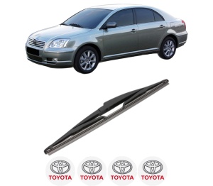 Stergator lamela spate TOYOTA AVENSIS (_T25_) din 2003 - 2008, pentru luneta auto, Valeo Silencio, din cauciuc siliconat rezistent, 4 Stickere Auto TOYOTA v17470
