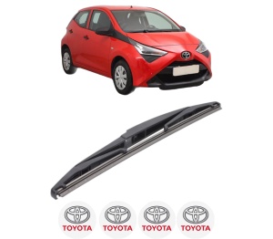 Stergator lamela spate TOYOTA AYGO (_B4_) din 2014, pentru luneta auto, Bosch Twin, din cauciuc siliconat rezistent, 4 Stickere Auto TOYOTA v23995