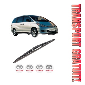 Stergator lamela spate TOYOTA PREVIA II (_R3_) din 2000 - 2006, pentru luneta auto, Bosch Twin, din cauciuc siliconat rezistent, 4 Stickere Auto TOYOTA