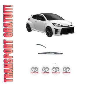 Stergator lamela spate TOYOTA YARIS (_P21_, _PA1_, _PH1_) din 2020, pentru luneta auto, Valeo Silencio, din cauciuc siliconat rezistent, 4 Stickere Auto TOYOTA