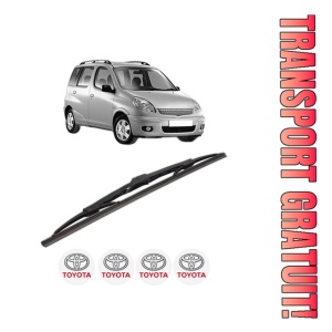 Stergator lamela spate TOYOTA YARIS VERSO (_P2_) din 1999 - 2005, pentru luneta auto, Bosch Twin, din cauciuc siliconat rezistent, 4 Stickere Auto TOYOTA