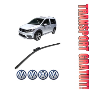 Stergator lamela spate Volkswagen CADDY ALLTRACK IV MPV (SAB) din 2015 - 2020, pentru luneta auto, Bosch Aerotwin, din cauciuc siliconat rezistent, 4 Stickere Auto VW