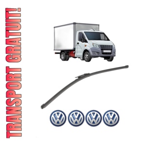 Stergator lamela spate Volkswagen CRAFTER 30-50 Van (2E_) din 2006 - 2016, pentru luneta auto, Valeo Silencio Xtrm, din cauciuc siliconat rezistent, 4 Stickere Auto VW