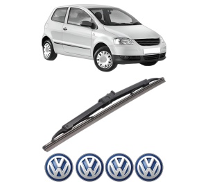 Stergator lamela spate Volkswagen FOX Hatchback (5Z1, 5Z3, 5Z4) din 2005 - 2011, pentru luneta auto, Bosch Twin, din cauciuc siliconat rezistent, 4 Stickere Auto VW v23815
