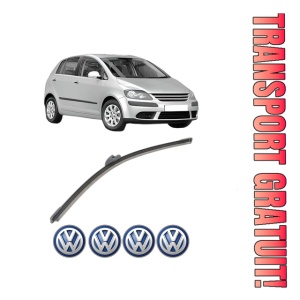 Stergator lamela spate Volkswagen GOLF PLUS V (5M1, 521) din 2004 - 2013, pentru luneta auto, Bosch Aerotwin, din cauciuc siliconat rezistent, 4 Stickere Auto VW