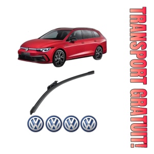 Stergator lamela spate Volkswagen GOLF VIII Variant (CG5, DB5) din 2020 - 2024, pentru luneta auto, Bosch Aerotwin, din cauciuc siliconat rezistent, 4 Stickere Auto VW - Img 1