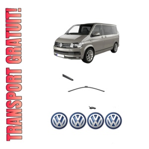 Stergator lamela spate Volkswagen MULTIVAN T5 (7HM, 7HN, 7HF, 7EF, 7EM, 7EN) din 2003 - 2015, pentru luneta auto, Valeo Silencio, din cauciuc siliconat rezistent, 4 Stickere Auto VW