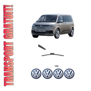 Stergator lamela spate Volkswagen MULTIVAN T7 (STM, STN) din 2021 - 2024, pentru luneta auto, Valeo Silencio, din cauciuc siliconat rezistent, 4 Stickere Auto VW