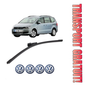 Stergator lamela spate Volkswagen SHARAN VAN (7N1, 7N2) din 2010 - 2015, pentru luneta auto, Bosch Aerotwin, din cauciuc siliconat rezistent, 4 Stickere Auto VW