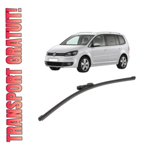 Stergator lamela spate Volkswagen TOURAN VAN (1T3) din 2010 - 2015, pentru luneta auto, Valeo Silencio Xtrm, din cauciuc siliconat rezistent, 4 Stickere Auto VW