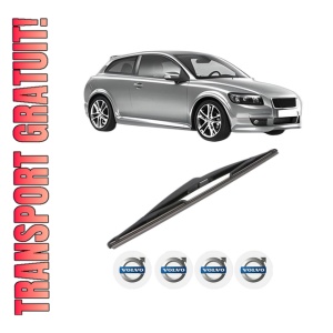 Stergator lamela spate VOLVO C30 (533) din 2006 - 2012, pentru luneta auto, Valeo Silencio, din cauciuc siliconat rezistent, 4 Stickere Auto VOLVO