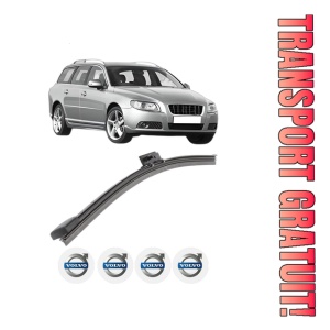 Stergator lamela spate VOLVO V70 III (135) din 2007 - 2016, pentru luneta auto, Bosch Aerotwin, din cauciuc siliconat rezistent, 4 Stickere Auto VOLVO