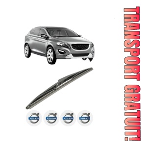 Stergator lamela spate VOLVO XC60 I SUV (156) din 2008 - 2017, pentru luneta auto, Bosch Twin, din cauciuc siliconat rezistent, 4 Stickere Auto VOLVO