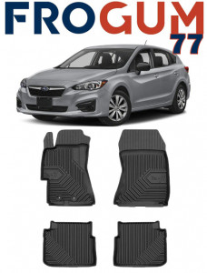 Subaru Impreza III Din 09.2007 - 2011, Hatchback , Set Covorase Auto Tip Tavita Premium 3D, din cauciuc accesorii pentru autoturismul tau - masina v165935
