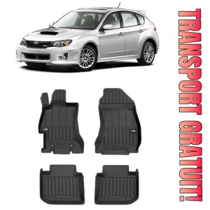 Subaru Impreza IV Din 2011 - 2016, Hatchback , Set Covorase Auto Tip Tavita Premium 3D, din cauciuc