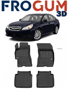 Subaru Legacy IV Din 2003 - 2009, Sedan , Set Covorase Auto Tip Tavita Premium 3D, din cauciuc accesorii pentru autoturismul tau - masina v162844