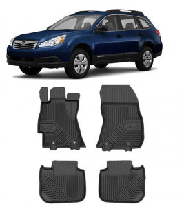 Subaru Outback IV Din 2009 - 2014, Combi, Cutie Automata , Set Covorase Auto Tip Tavita Premium 3D, din cauciuc accesorii pentru autoturismul tau - masina v165839