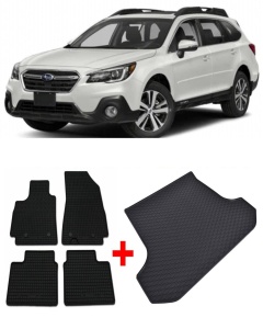 Subaru Outback Set Covorase + tavita portbagaj auto Subaru Outback V fabricatie 2015 - 2019, caroserie combi - Img 2